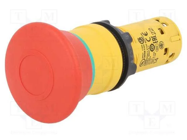 Interruptor: de Segurança, 22mm, Pos.Estáv: 2, Nc + No, Vermelho
