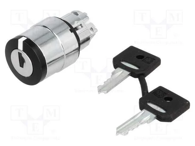 Interruptor: Giratório com Chave, 22mm, Pos.Estáv: 2, Preto, Ip66