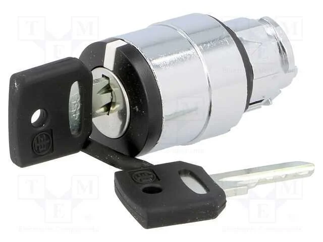 Interruptor: Giratório com Chave, 22mm, Pos.Estáv: 2, Preto, Ip66