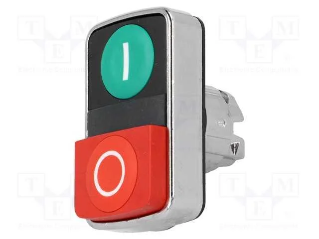Interruptor: Duplo, 22mm, Pos.Estáv: 1, Vermelho/Verde, Não Disp.