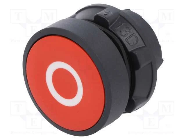 Interruptor: de Pressão, 22mm, Pos.Estáv: 1, Vermelho, Não Disp.