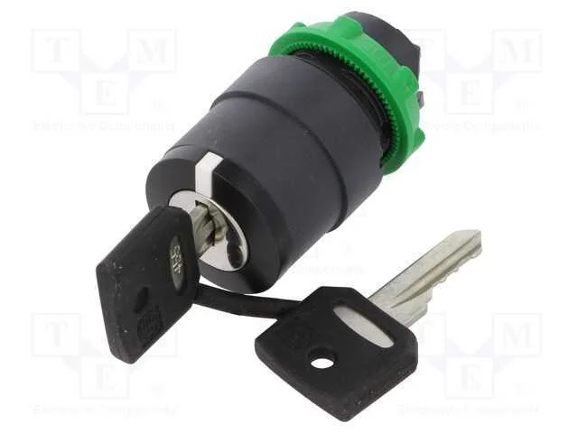 Interruptor: Giratório com Chave, 22mm, Pos.Estáv: 3, Preto, Ip66
