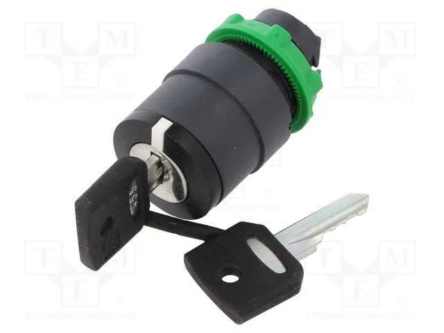 Interruptor: Giratório com Chave, 22mm, Pos.Estáv: 1, Preto, Ip66