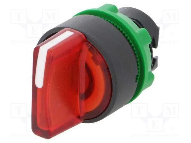 Interruptor: Giratório, 22mm, Pos.Estáv: 3, Vermelho, Led, Ip66
