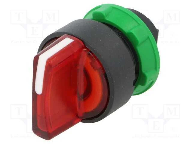 Interruptor: Giratório, 22mm, Pos.Estáv: 1, Vermelho, Led, Ip66