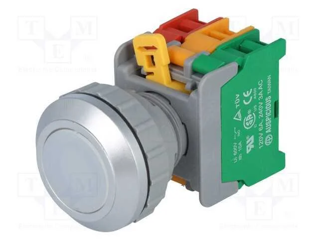 Interruptor: de Pressão, 30mm, Pos.Estáv: 1, Nc + No, Branco, Ip65