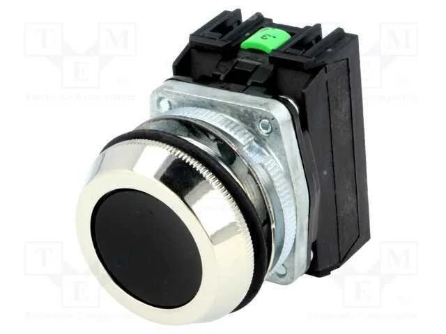 Interruptor: de Pressão, 30mm, Pos.Estáv: 1, Nc + No, Preto, Ip56