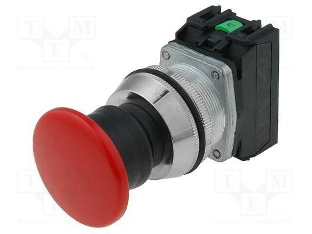 Interruptor: de Pressão, 30mm, Pos.Estáv: 1, Nc + No, Vermelho