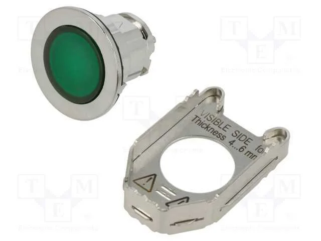 Interruptor: de Pressão, 30mm, Pos.Estáv: 1, Verde, Ip66, -40÷70c