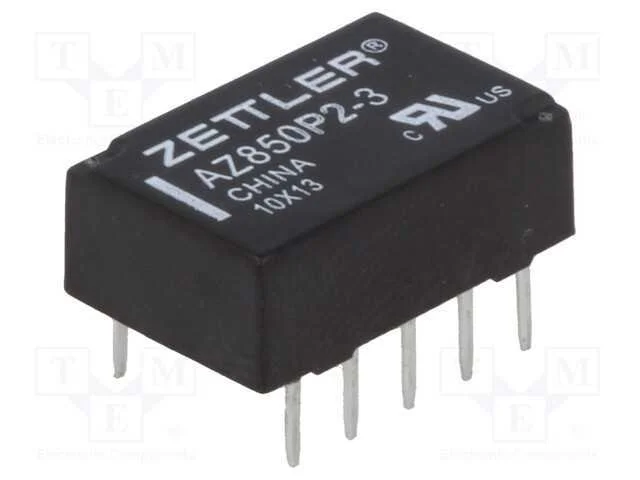 Relé: Eletromagnético, Dpdt, Ubobina : 3vdc, 1a, 0,5a/125vac, Pcb