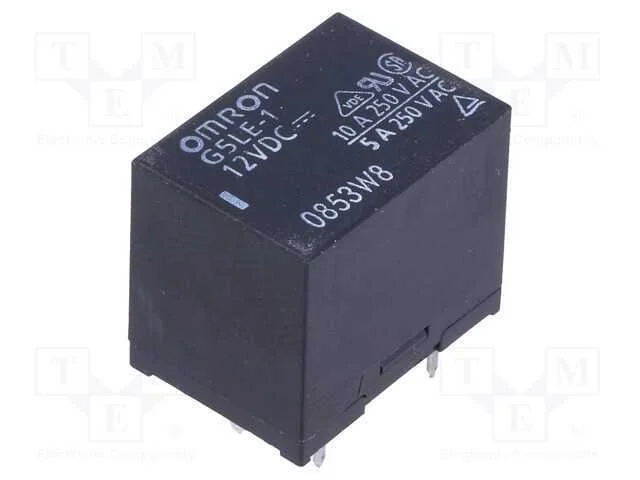 Relé: Eletromagnético, Spdt, Ubobina : 12vdc, Icontactos Max: 10a