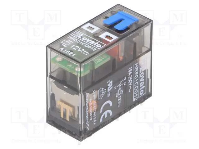 Relé: eletromagnético, SPDT, Ubobina : 12VDC, 16A.