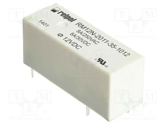 Relé: Eletromagnético, Spdt, Ubobina : 12vdc, 10a, 8a/250vac, Pcb