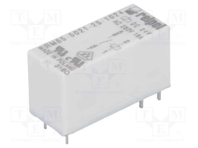 Relé: Eletromagnético, Spst-No, Ubobina : 24vdc, 16a/250vac, Pcb