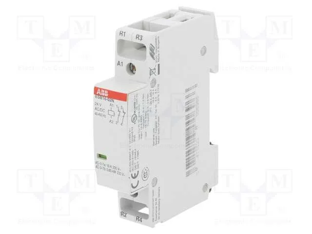 Contator: 2-De Polo de Instalação, 16a, 24vac, 24vdc, Nc X2