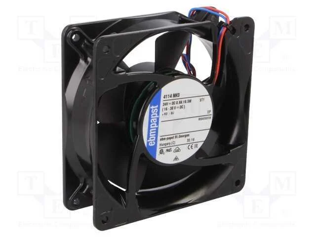 Ventilador: DC, transversal, 24VDC, 119x119x38mm,.
