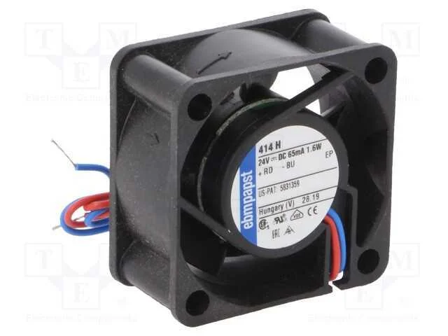 Ventilador: DC, transversal, 24VDC, 40x40x20mm, 1.