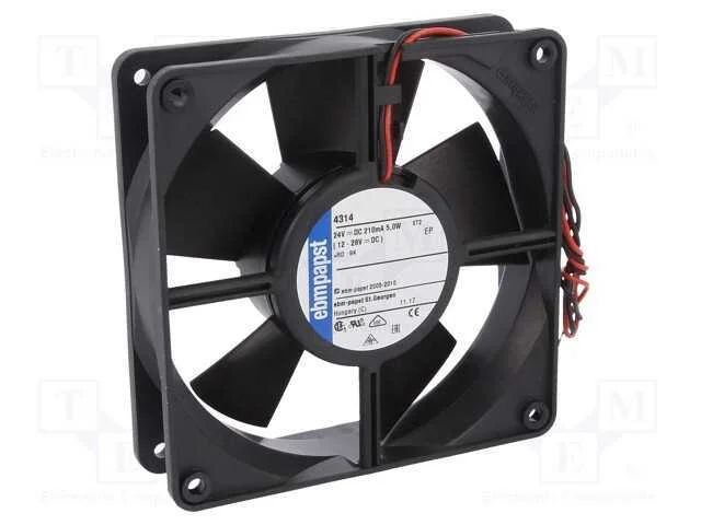 Ventilador: DC, transversal, 24VDC, 119x119x32mm,.