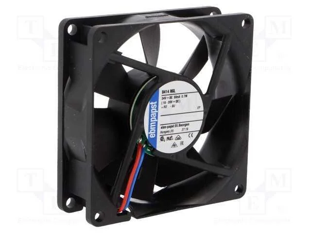 Ventilador: DC, transversal, 24VDC, 80x80x25mm, 3.