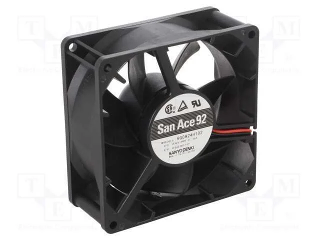 Ventilador: DC, transversal, 24VDC, 92x92x38mm, 1.
