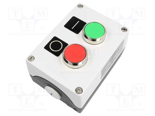 Cassete de Controlo, 3su1.5, Quant.De Bot: 2, Plano, Ip67, Metal