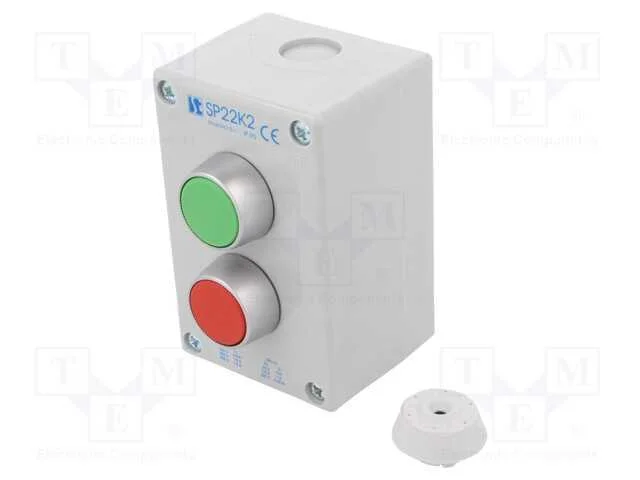 Cassete de Controlo, Sp22, Quant.De Bot: 2, Plano, Ip65, Pl&aacute;stico
