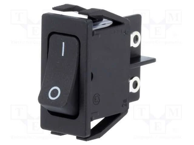 Rocker, Dpst, Pos: 2, On-Off, 10a/250vac, Ip40, 1.