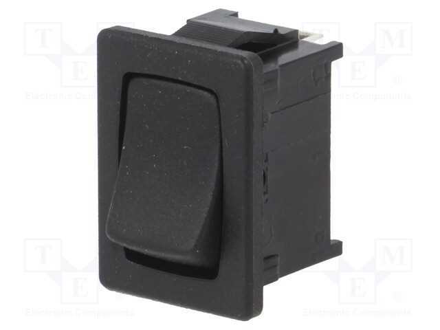 Rocker, Spdt, Pos: 2, (On)-Off, 10a/250vac, Ip40,.