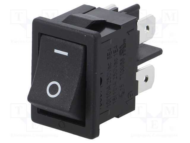 Rocker, Dpst, Pos: 2, On-Off, 16a/250vac, Ip40, 1.