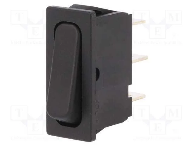 ROCKER, SPDT, Pos: 2, ON-ON, 10A/250VAC, preto, I.