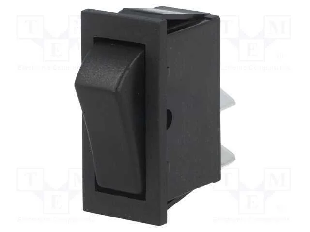ROCKER, SPST, Pos: 2, ON-OFF, 16A/250VAC, preto, .