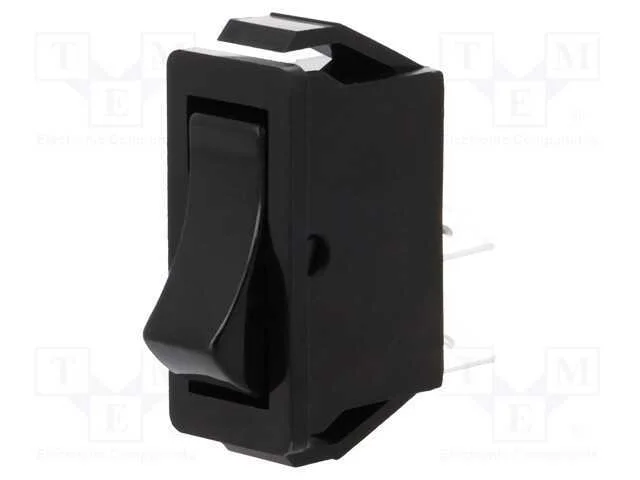 ROCKER, SPST, Pos: 2, ON-OFF, 16A/250VAC, preto, .