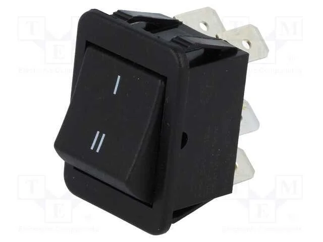 ROCKER, DPDT, Pos: 2, ON-ON, 16A/250VAC, 20A/28VD.