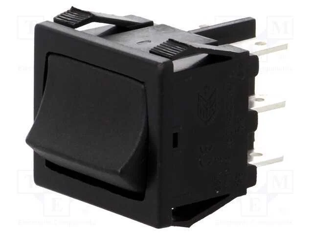 ROCKER, DP3T, Pos: 3, ON-OFF-ON, 10A/250VAC, 10A/.