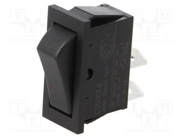 ROCKER, 16A/250VAC, Saí: conectores 6,3x0,8mm