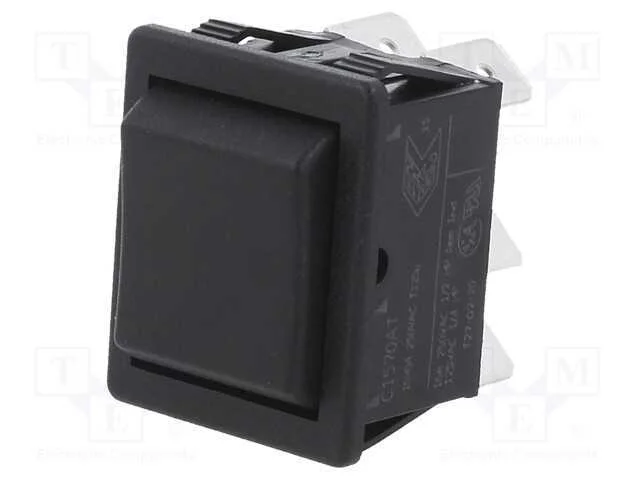 ROCKER, DP3T, Pos: 3, ON-OFF-ON, 16A/250VAC, 28x2.