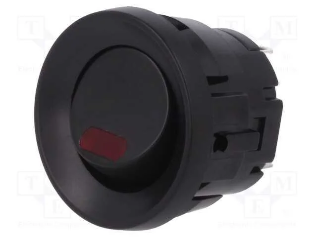 ROCKER, SPST, Pos: 2, ON-OFF, 3A/250VAC, preto, L.