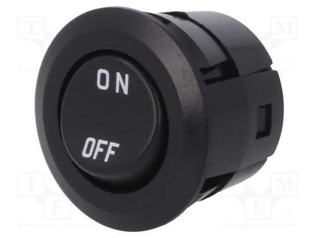 ROCKER, SPST, Pos: 2, ON-OFF, 3A/250VAC, preto, n.