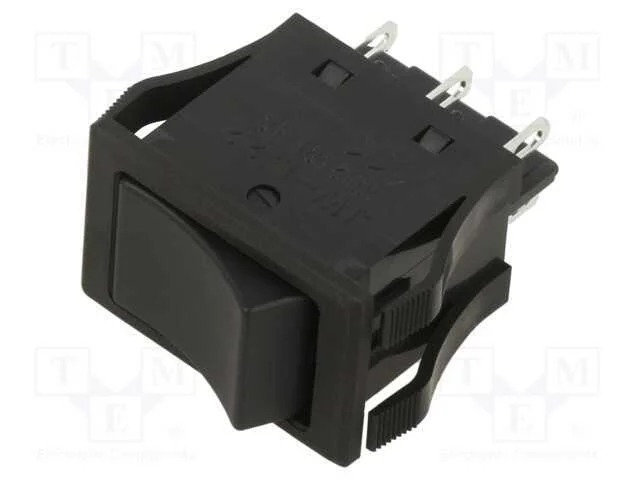 ROCKER, DPDT, Pos: 2, ON-ON, 10A/250VAC, 10A/30VD.