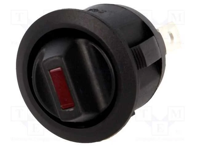 ROCKER, SPST, Pos: 2, ON-OFF, 20A/12VDC, preto, L.