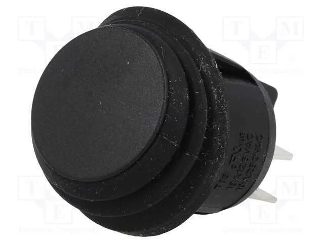 ROCKER, DPST, Pos: 2, ON-OFF, 10A/250VAC, preto, .