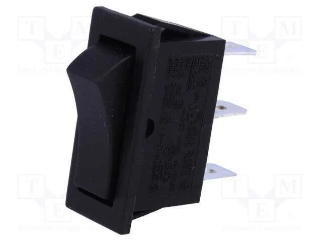 ROCKER, SPDT, Pos: 2, ON-ON, 10A/250VAC, preto, n.