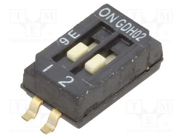 Interruptor: DIP-SWITCH, Quantidade de sec&ccedil;&otilde;es: 2.