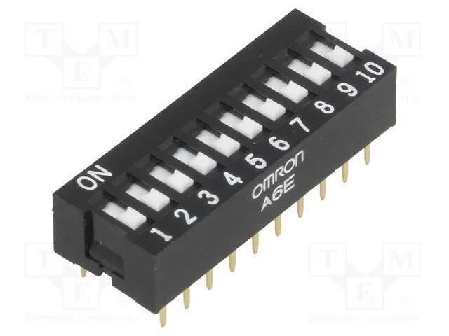Interruptor: DIP-SWITCH, Quantidade de secções: 1.