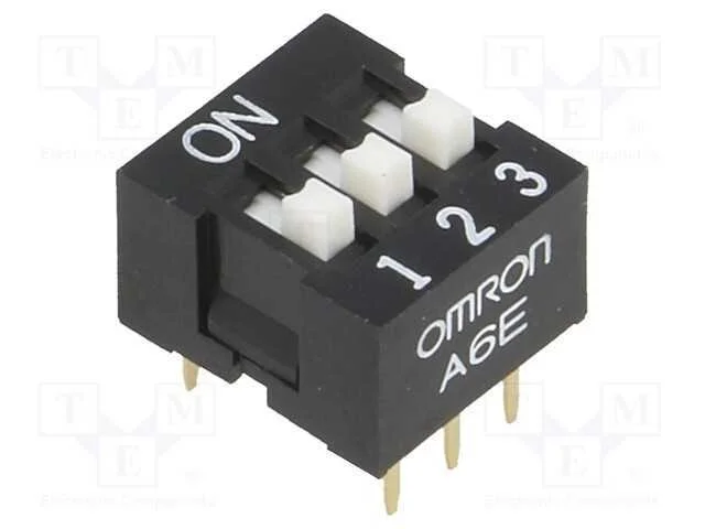 Interruptor: Dip-Switch, Quantidade de Secções: 3, On-Off, Pos: 2