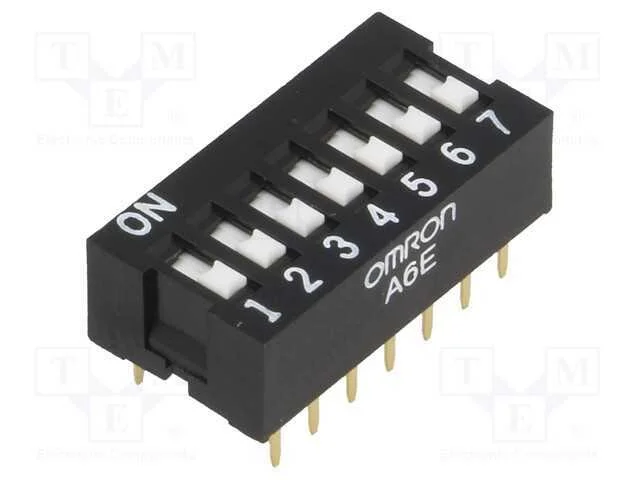 Interruptor: DIP-SWITCH, Quantidade de secções: 7.