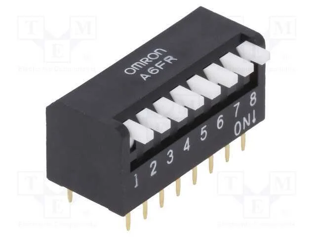 Interruptor: DIP-SWITCH, Quantidade de secções: 8.