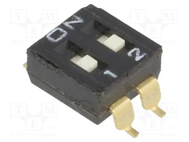 Interruptor: DIP-SWITCH, Quantidade de secções: 2.
