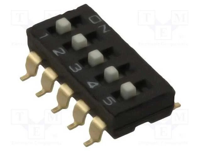 Interruptor: DIP-SWITCH, Quantidade de sec&ccedil;&otilde;es: 5.