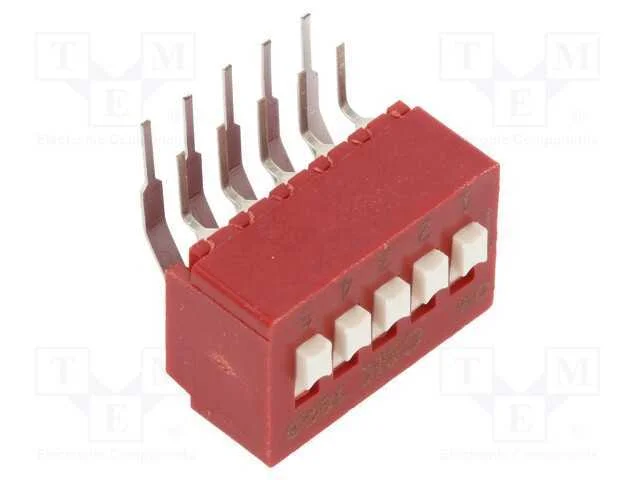 Interruptor: Dip-Switch, Quantidade de Secções: 5, 0,1a/50vdc